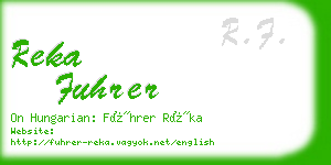 reka fuhrer business card